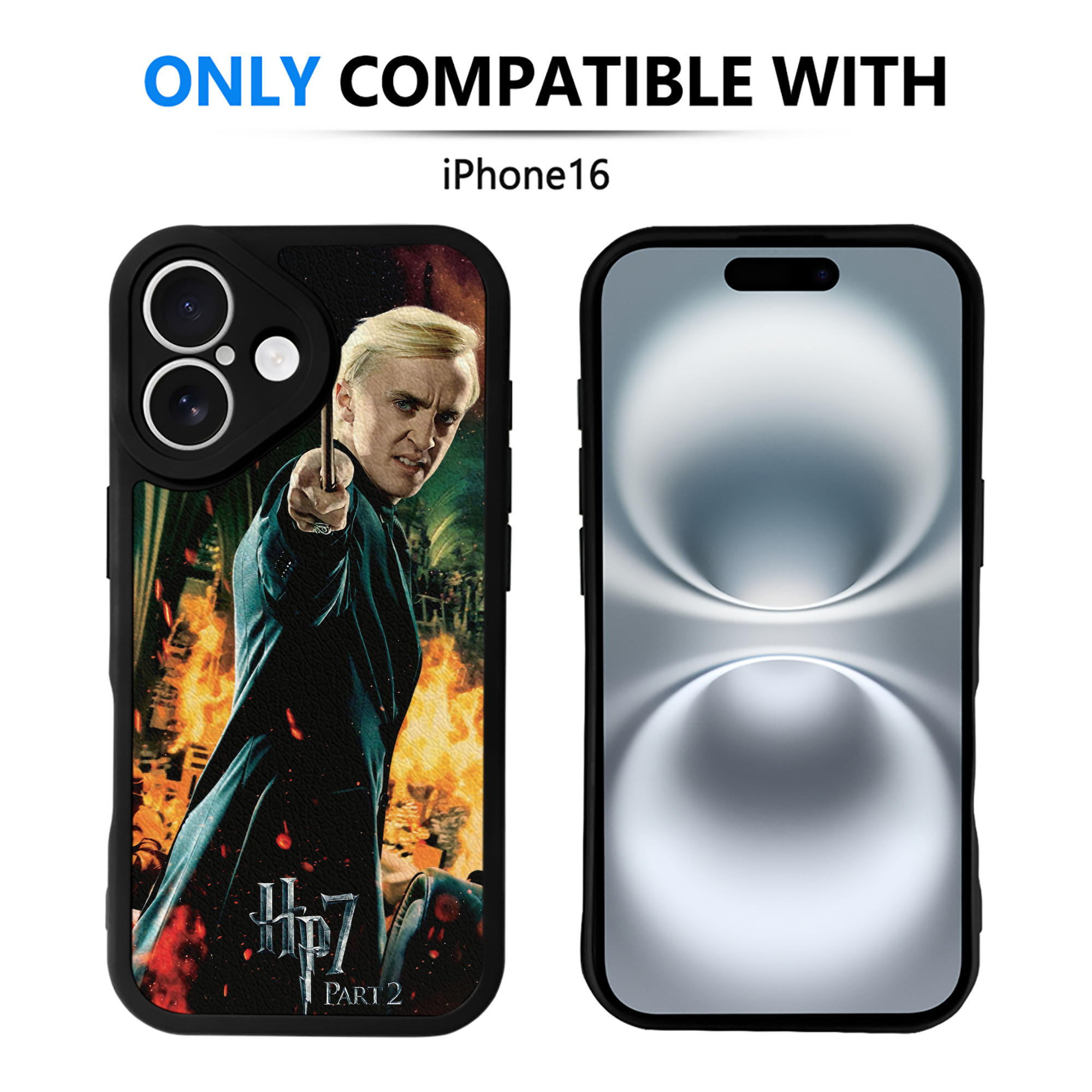 （画像用） Harry Potter ハリー・ポッターシリーズ 【iPhone 16シリーズ対応】シリコンスマホケース（レザー調） 材質：シリコン